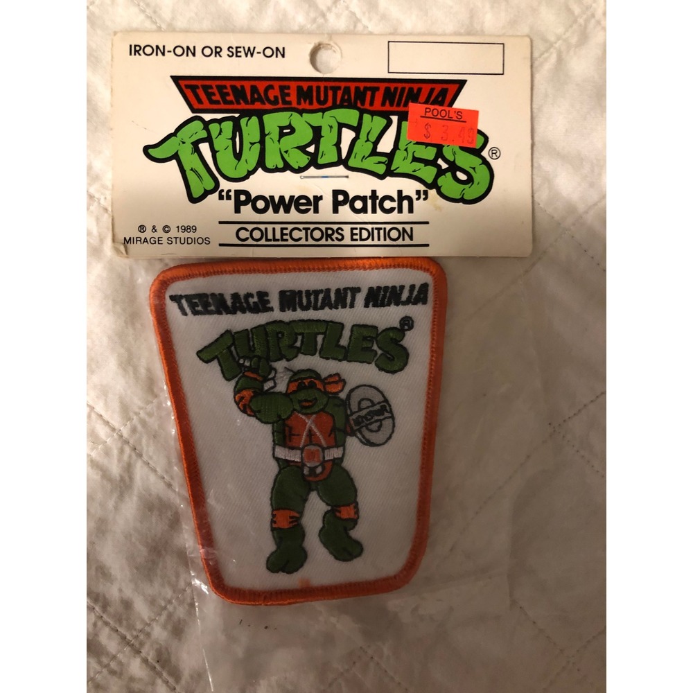 Vintage 1989 TMNT Michelangelo Power Patch Collectors Edition Iron/Sew On NEW